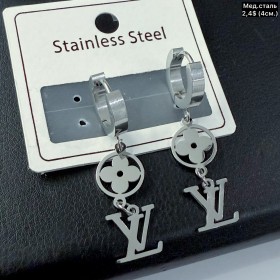 Сережки мед.сталь 10701 (4см.)